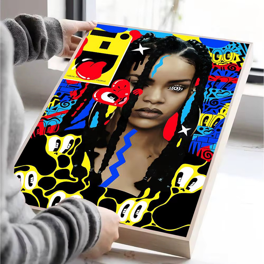 Vintage-Stil Poster von Rihanna in Multicolor von Potdemiel ohne Rahmen - Bild 6