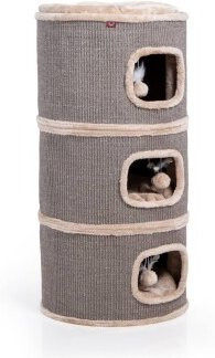 Canadian Cat Company Kratztonne Tony beige mit Höhle und integriertem Spielzeug - Bild 1