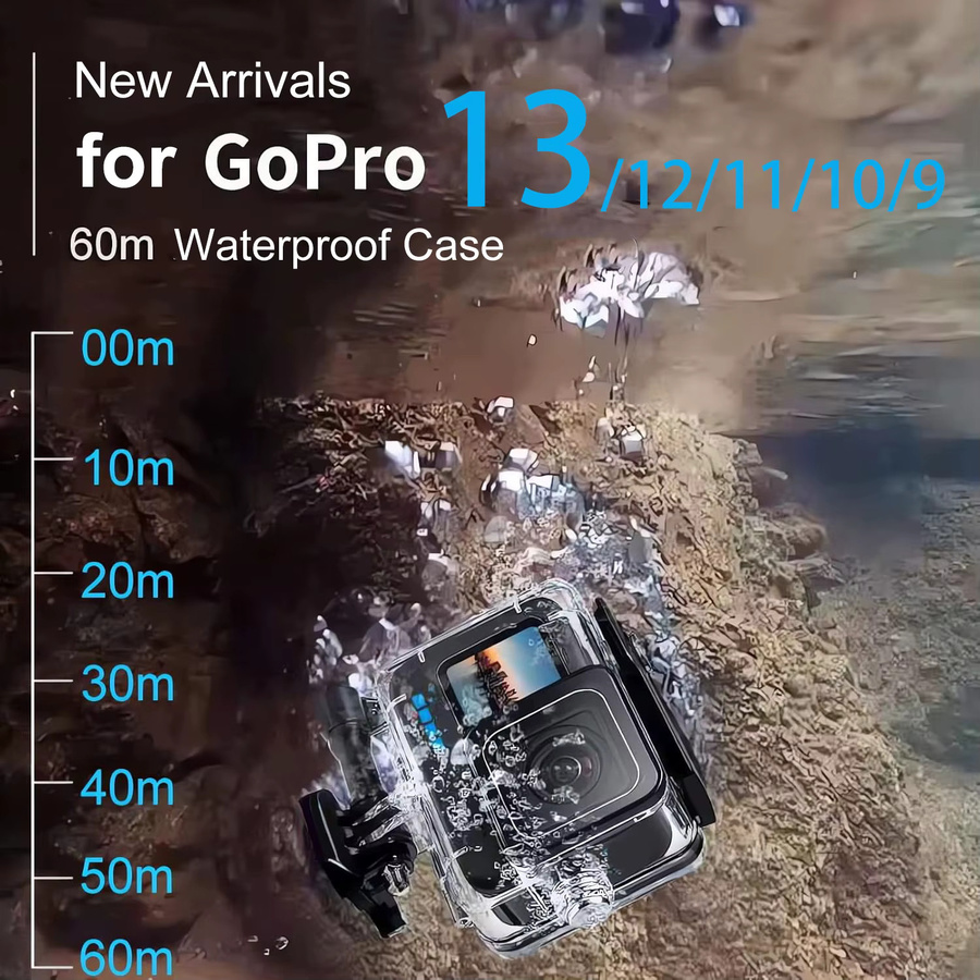 GoPro Zubehör-Set für Hero 13 Black mit Tragetasche, wasserdichtem Gehäuse und Stativ-Set - Bild 4