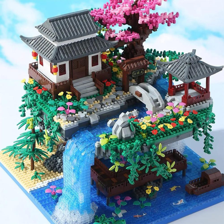 Linyi toy Pfirsich Kirsche Sakura Haus aus Kunststoff ab 6 Jahren - Bild 4