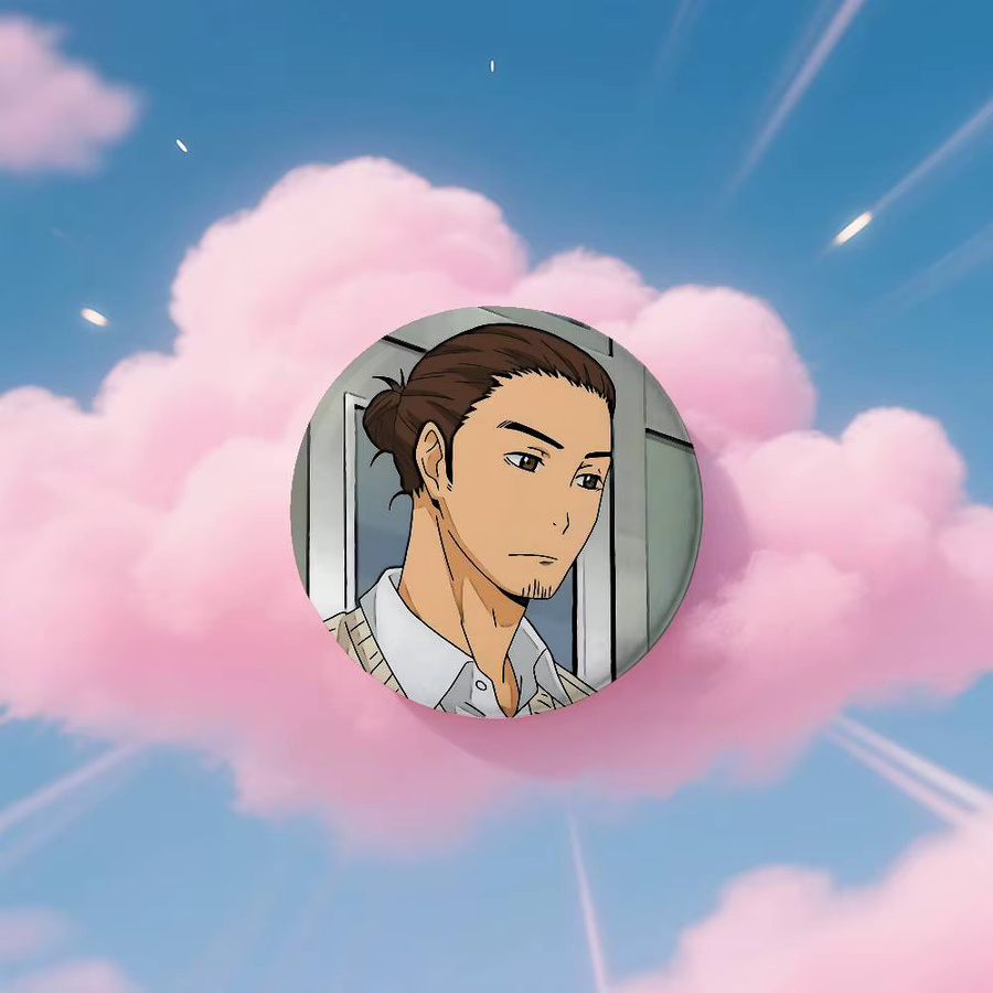 Brosche Anime Asahi Azumane, Unisex - Bild 4