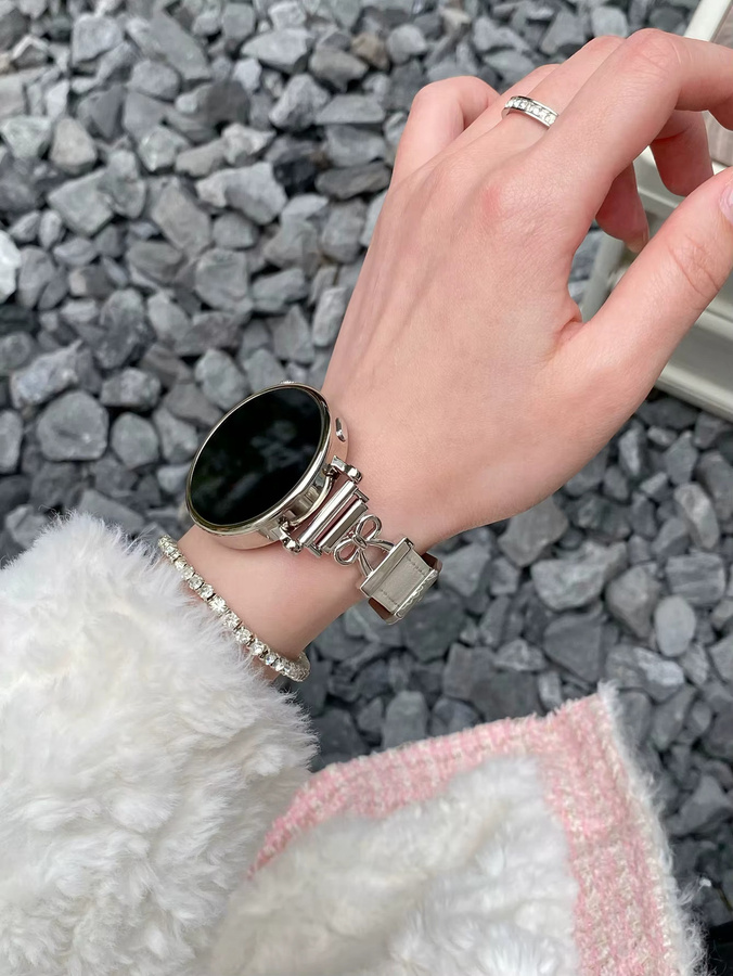 iwujiao Uhrenarmband Leder, Metall-Schleifenarmband - Bild 4