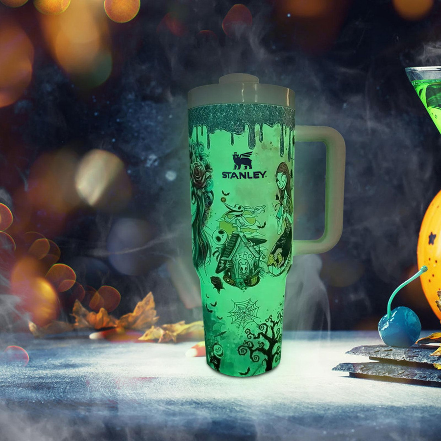 Halloween Thermosbecher aus Edelstahl mit Leuchteffekt in Multicolour - Bild 3