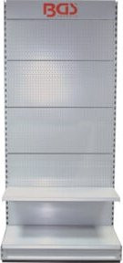 BGS Werkzeug-Verkaufswand aus Metall in Grau, H x B x T: 224,0 x 103,0 x 22,4 cm - Bild 1