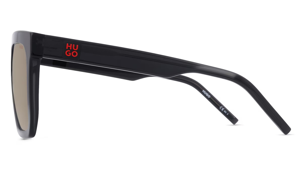 Hugo Boss HG 1218/S Sonnenbrille, Vollrand, Quadratisch, Acetat, Herren, grau - Bild 2