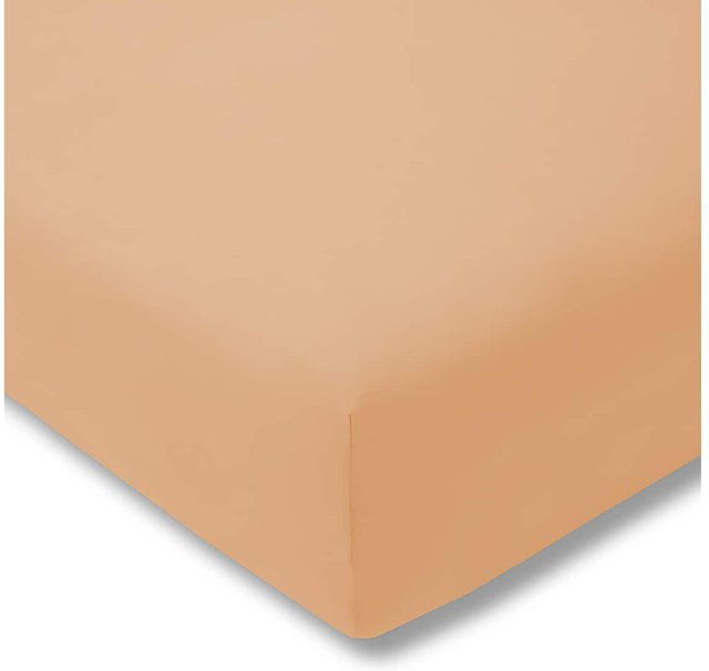 Estella Spannbetttuch aus atmungsaktivem Zwirn-Jersey in Beige - Bild 1