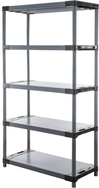 PROREGAL Kunststoffregal Grey Bear in Grau, H x B x T: 180 x 110 x 46 cm - Bild 1