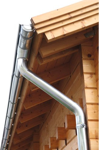 WOLFF FINNHAUS Dachrundrinne aus Aluminium in Silber - Bild 1