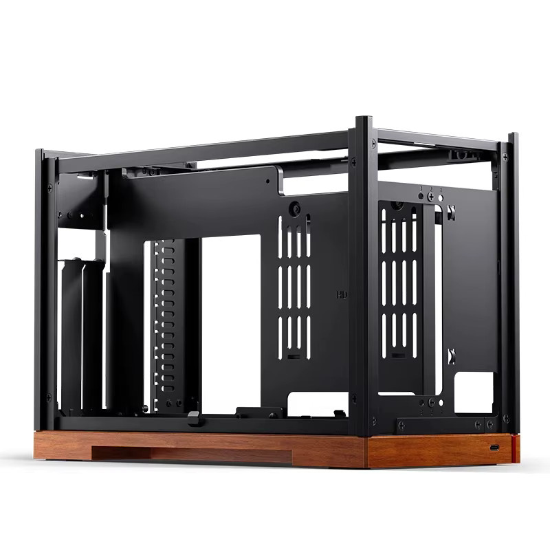 JONSBO T9 Mini ITX Desktop-Gehäuse aus Vollaluminiumlegierung in Schwarz mit PCIE 4.0 GPU-Adapterkabel - Bild 2