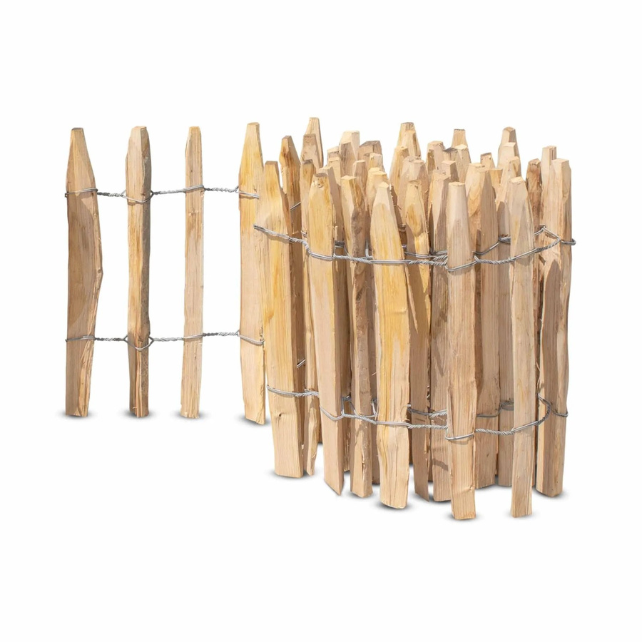 Stiltreu Französischer Premium Staketenzaun Kastanie unbehandelt, B: 500 cm, H: 50 cm, Lattenabstand: 6,5 cm - Bild 2