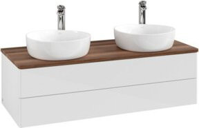 V&B Antao Waschtischunterschrank mit LED-Beleuchtung, Wandmontage, Weiß, B/T/H: 120 x 36 x 50 cm - Bild 1
