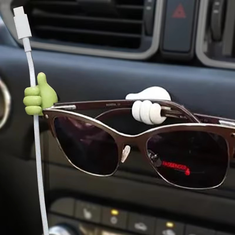 DOLANBIA Handförmige Gummi Halter für Kabel und Ladekabel, Selbstklebende Mini Haken Organizer, 5 oder 10 Stück - Bild 3