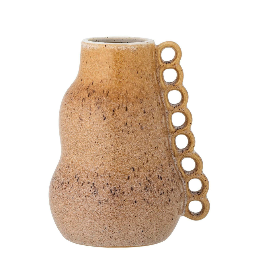 Bloomingville Vase Souri aus Keramik in Braun mit Reliefstruktur und organischer Form, Höhe: 23 cm - Bild 1