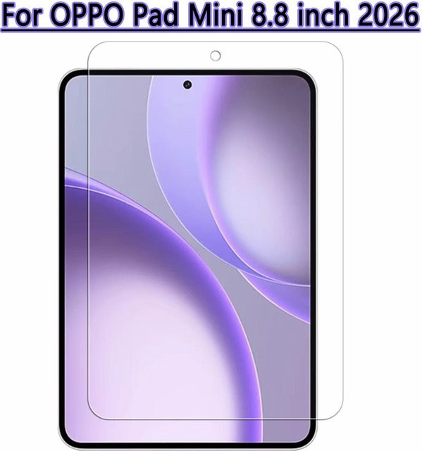 2 Stück gehärtete Glasfolie für OPPO Pad Mini 8,8 Zoll 2026 OPD2515 HD Anti-Kratz-Displayschutzfolie in Transparent - Bild 1