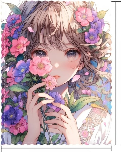 KAYOU Diamond Painting Set Blumenfee Wanddekoration Multicolor B: 30,0 cm, H: 20,0 cm - Bild 1