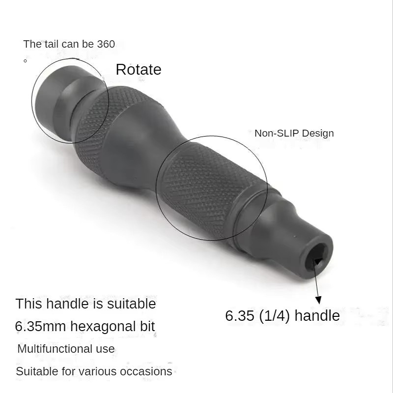 Deli Präzisionsgriff aus Aluminiumlegierung für 6,35 mm Bits und 1/4 Zoll Schaft - Bild 3