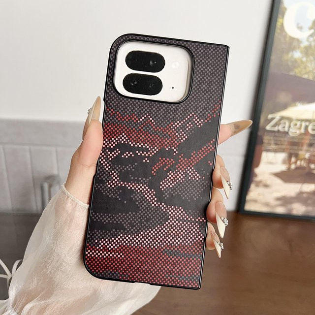 Magnetische Kevlar Schutzhülle für Google Pixel 10 Pro Fold, ultra-dünnes Falt-Case mit kabellosem Laden, Multicolor - Bild 1