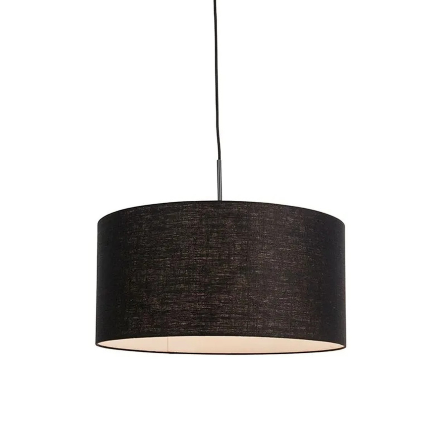 QAZQA Moderne Hängelampe Schwarz mit dimmbarem E27 Schirm, Durchmesser: 50 cm - Bild 2
