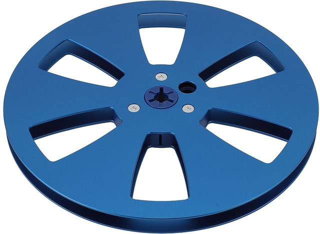 DIYelecs Universal Leerspule für Tonband aus Aluminiumlegierung, 14,7 Zoll, 6 Loch, Blau - Bild 1
