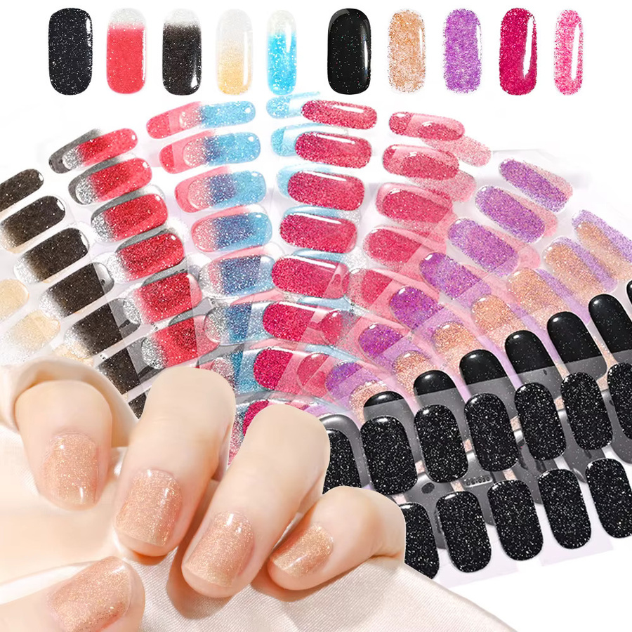 MAFANAILS NO.6 Nagelaufkleber, Schwarz, Glitzer - Bild 1