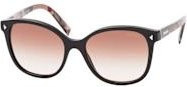 Prada PR 22ZS Sonnenbrille, Quadratisch, Vollrand, Kunststoff, Damen, Black Brown - Bild 1