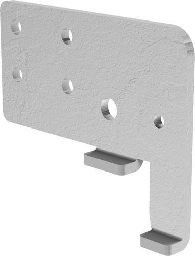MUNK Günzburger Steigtechnik Steckhaken ohne Abhebesicherung aus Aluminium in Silber - Bild 1