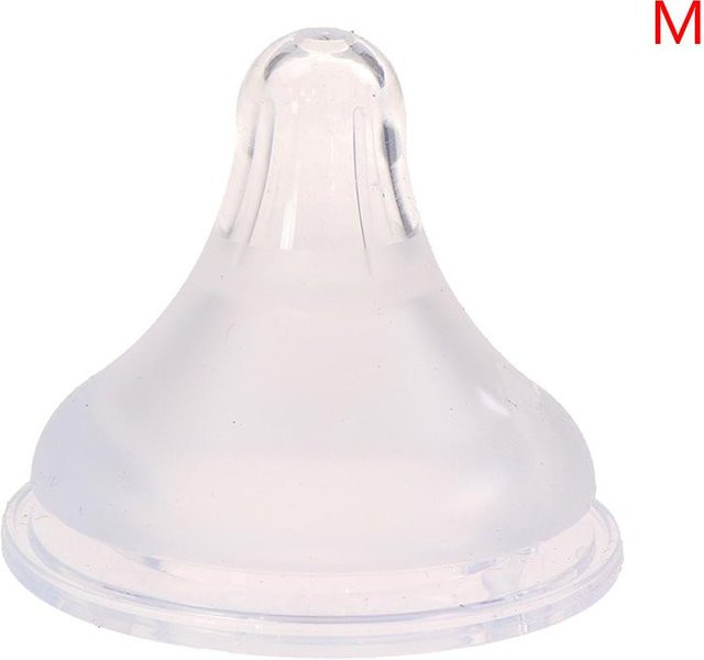 MARKET-1 Weicher Ersatz-Schnuller Sauger aus Flüssigsilikon für Weithals-Milchflaschen, Transparent, BPA-frei und Spülmaschinenfest - Bild 1