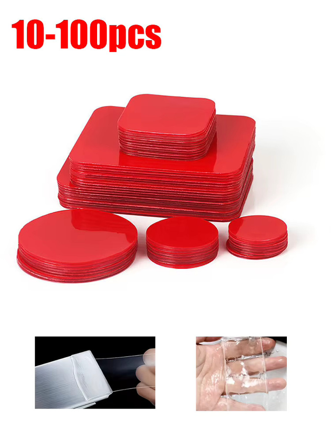 TFAAI Transparentes doppelseitiges Acryl-Klebeband, stark klebendes Montagegel-Pad, wasserdicht und spurlos - Bild 4