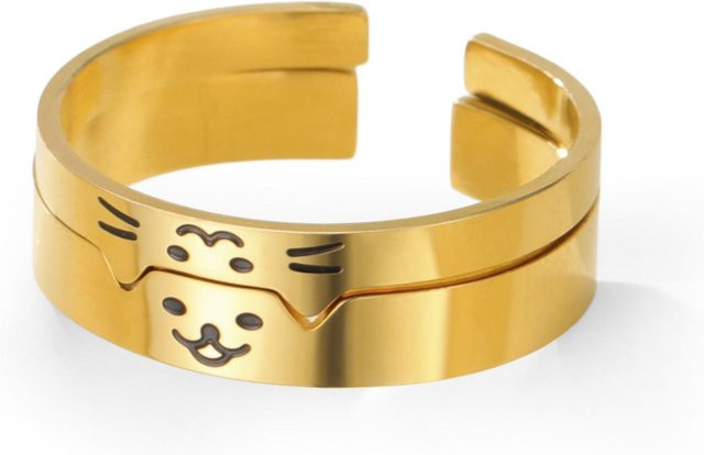YULIN Ring Edelstahl, Gold, Unisex, Verstellbar - Bild 1