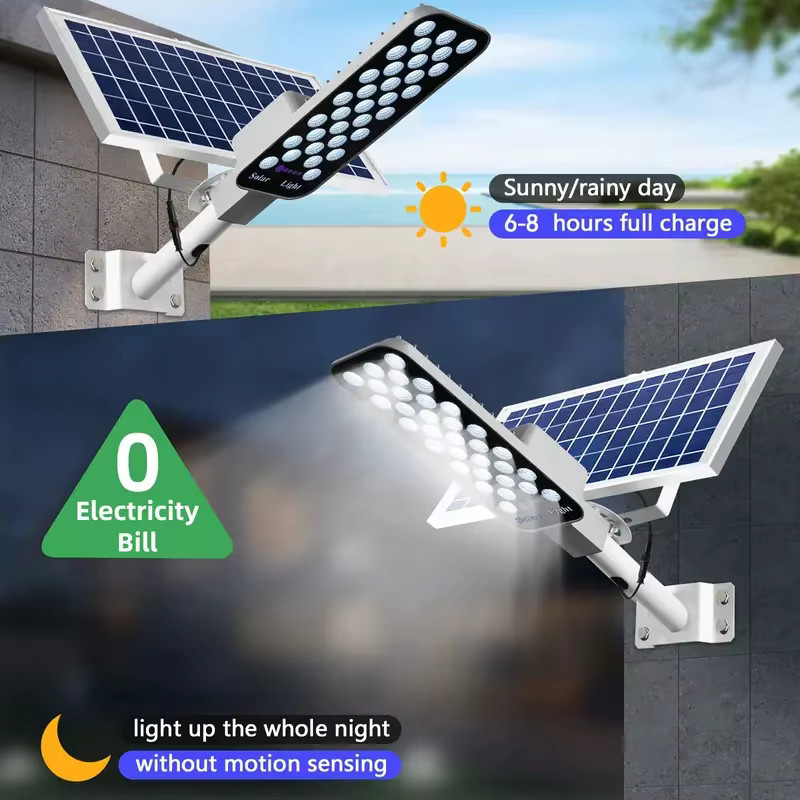 YQCHEZI Solar Außenleuchte Set 2er Pack, Wasserdichte Solar Wandleuchte für Garten und Garage, Modernes Rechteckiges Design in Weiß mit 6000mAh Akku und Dämmerungssensor, Kaltweißes Licht - Bild 2