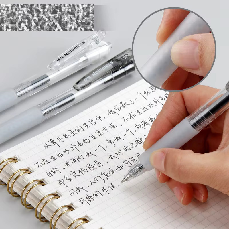 M&G Gelstift Schwarz 0,5 mm mit leisem Klickmechanismus und einziehbarer Spitze für Schule und Büro - Bild 3