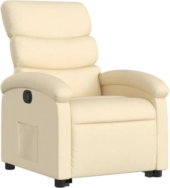 vidaXL Relaxsessel mit Aufstehhilfe in Creme, Polstersessel mit elektrischer Lift-Funktion für Senioren aus Stoff und Metall - Bild 1