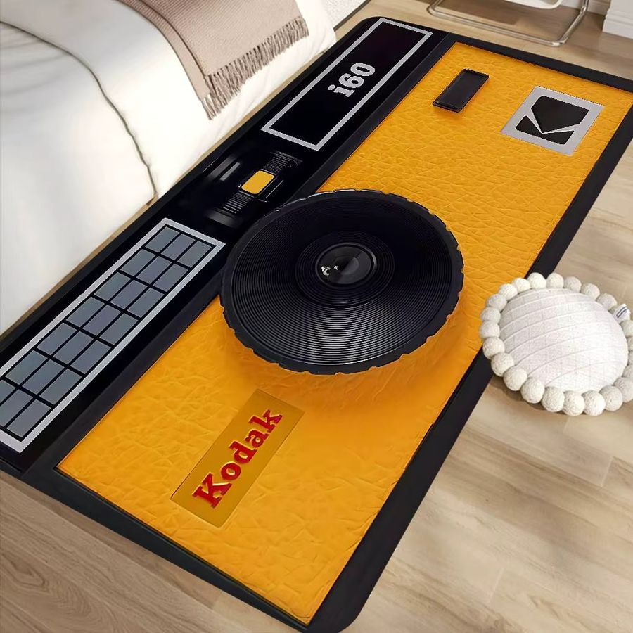 K-Kodak Logo Bodenmatte im nordischen Stil als rutschfeste Druckteppich für Wohnzimmer und Schlafzimmer - Bild 4