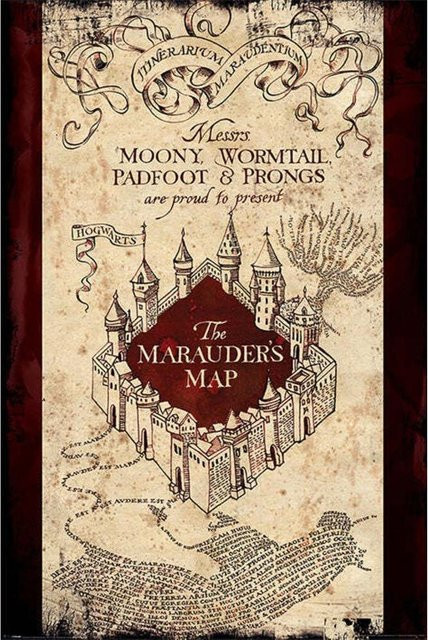 Harry Potter Marauders Karte der Rumtreiber Plakat in Beige/Braun - Bild 1