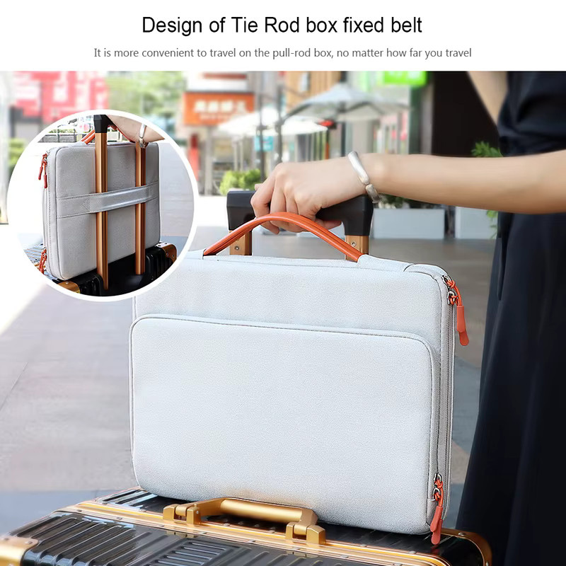 IPUMYNO Laptop Handtasche und Notebook Hülle für 13 bis 15 Zoll in Blau und Grau - Bild 2