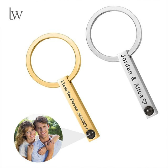 QKX Schlüsselanhänger Edelstahl, personalisiert, Unisex - Bild 1