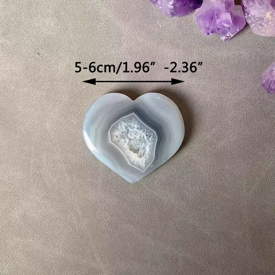 Runyangshi Herzförmige Achat-Kristallhöhle in Mehrfarbig als Dekoration und Fengshui-Sammlerstück - Bild 1