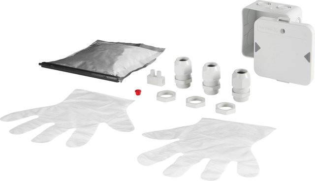 Kaiser Outdoor Installations-Set mit Gießharz Box IP65/IP68 Wasserdicht in Grau und Weiß - Bild 1