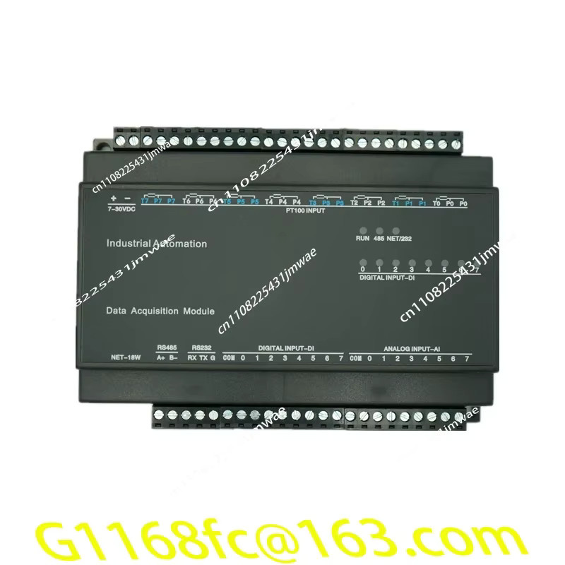 MLHJ Modbus-Modul 8-Kanal PT100 Temperaturerfassung mit 8-Kanal-Analogeingang und 8-Kanal-Digitalschalter-Eingang in Schwarz - Bild 3