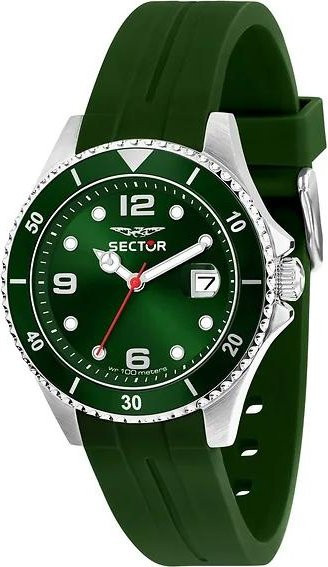Sector Armbanduhr, Quarz, Silikonarmband, Grün, Herren - Bild 1