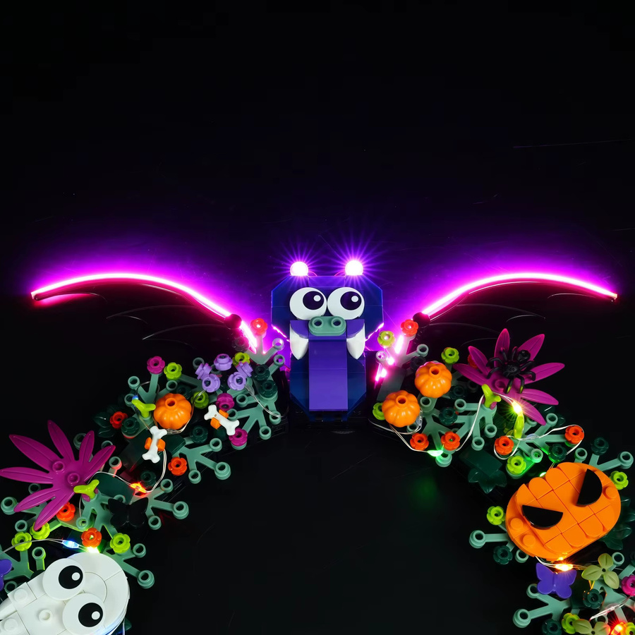 MAXCXT LED-Licht für LEGO 40825 Halloween-Kranz, RGB Multicolour, Schwarz - Bild 2