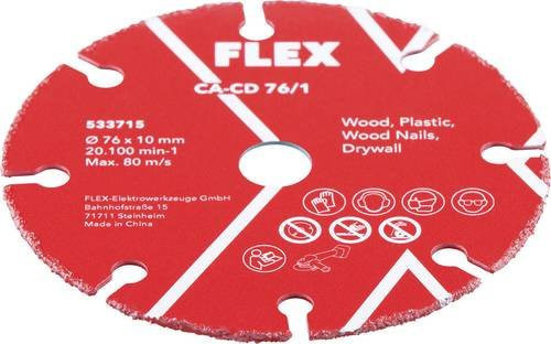 Flex CA-CD 76/1 533715 Universal Trennscheibe gerade, Farbe: Rot, Durchmesser: 76 mm - Bild 1