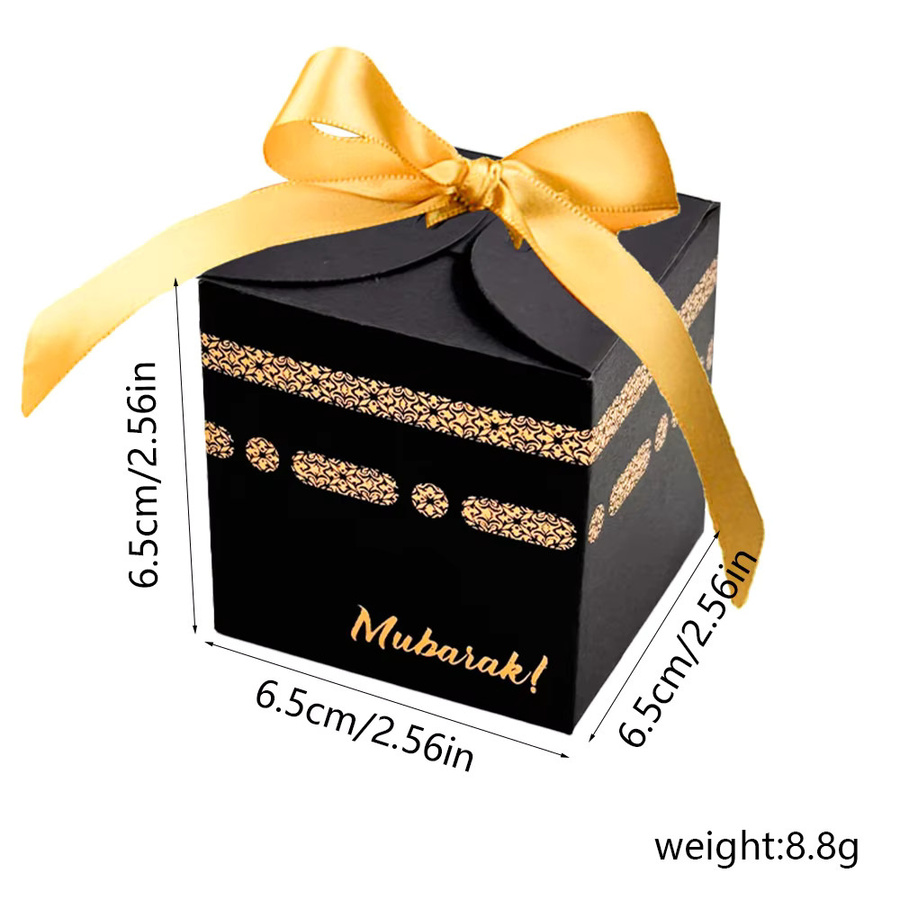 10 Stück elegante Geschenkboxen aus Papier in Schwarz für Schokolade und Süßigkeiten für Hochzeiten und Geburtstage - Bild 6