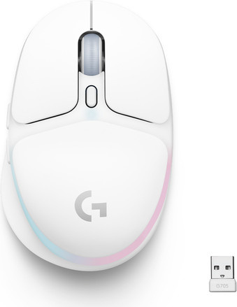 Logitech G G705 Kabellose Gaming-Maus in Weiß mit Bluetooth und LIGHTSPEED-Receiver für PC und Mobile - Bild 1