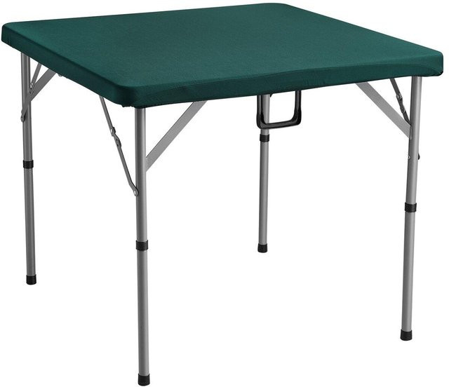 Buying Solutions MB Mahjong-Tisch für 4 Spieler, quadratischer faltbarer Kartentisch mit grüner Tischplatte und Tragegriff, weiß - Bild 1