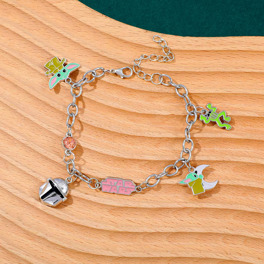 Star Wars Grogu Baby Yoda Charm-Armband, Silber, Unisex - Bild 2