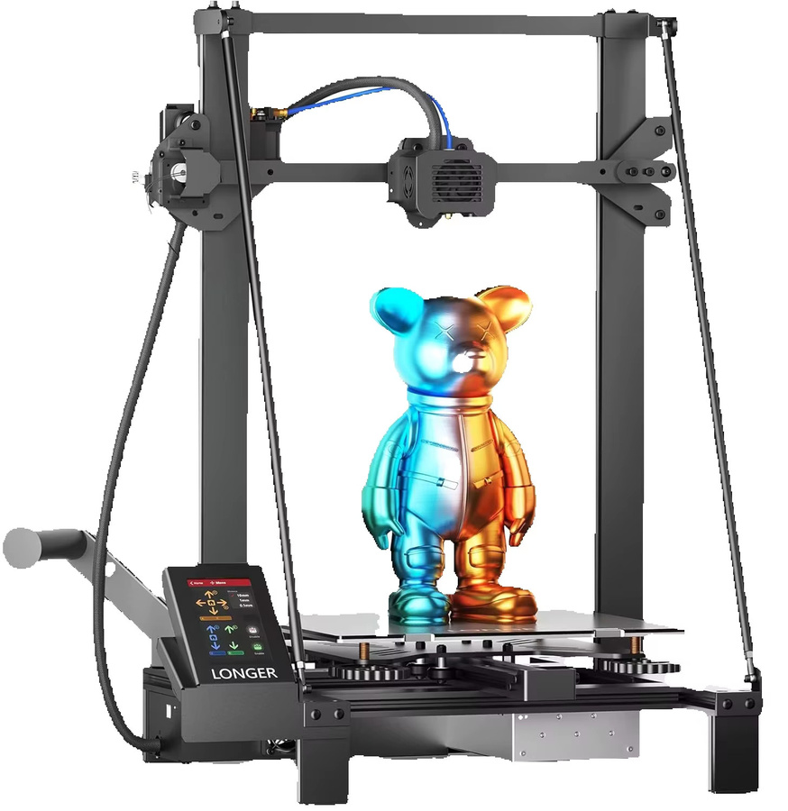 LONGER LK5 Pro FDM 3D-Drucker mit großem Bauvolumen, 4,3-Zoll-Farb-Touchscreen und Dual-Blower-Kühlkit, Farbe: Schwarz, B/T/H: 300 x 300 x 400 mm - Bild 3