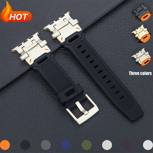 CAOWTAN Uhrenarmband Silikon, Schwarz, Herren - Bild 1