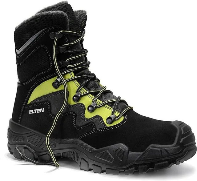 Elten Sicherheitsschnürstiefel Mick Black Green S3S ESD aus Leder in Größe 45 - Bild 1