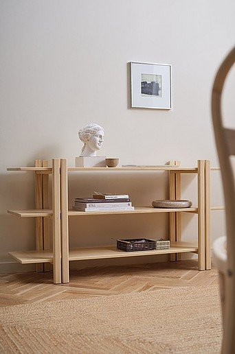 Jotex Sideboard GUJI in Beige aus Kiefernholz, Modernes Design, B/T/H: 140 x 70 x 40 cm - Bild 1
